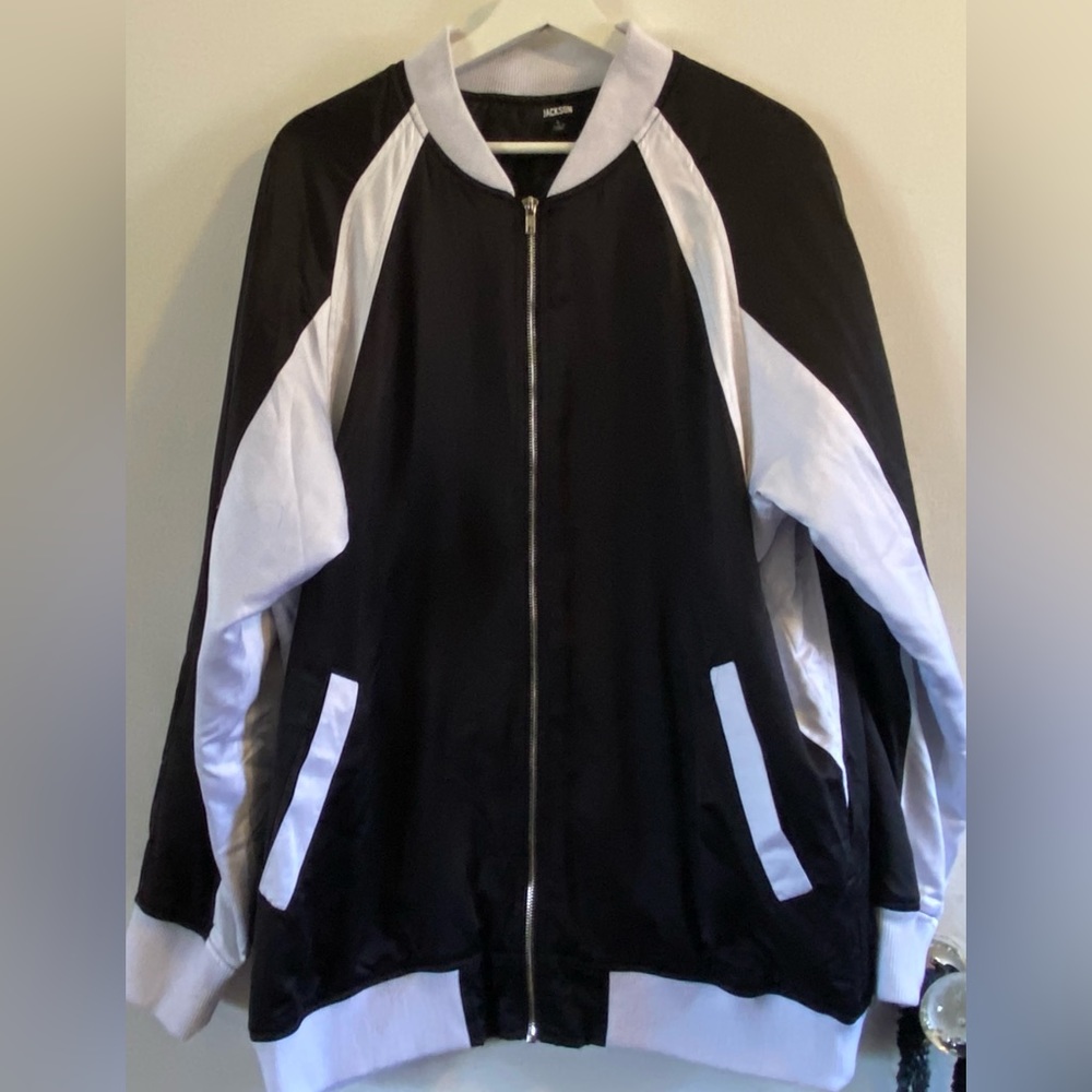 Bold Jackson Embroidered Colorblocked Windbreaker